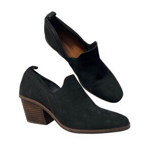Lucky Brand Black Suede Pointed Toe Booties Size 9